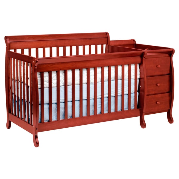 DaVinci Kalani Cherry Finish Crib and Changing Table with Toddler Rail DaVinci Cribs