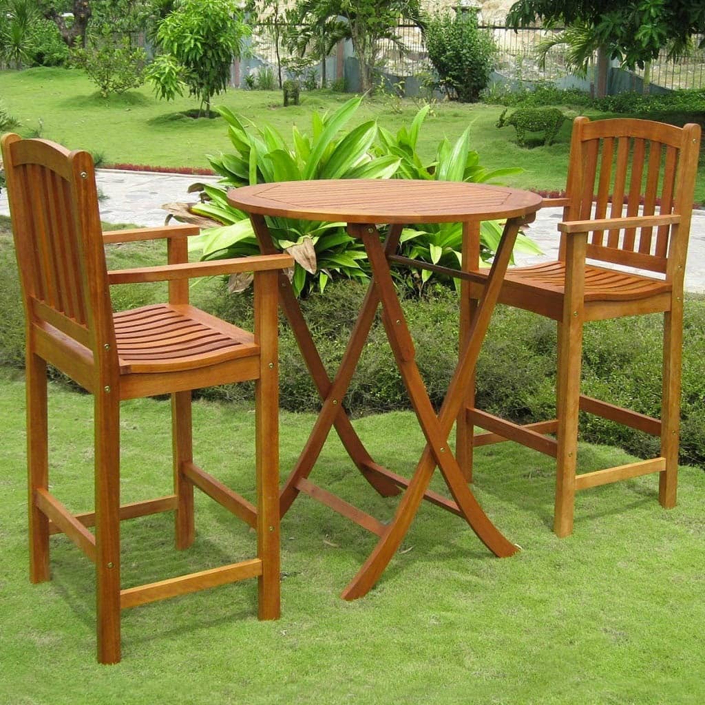 Royal Tahiti Terrassa 3-Piece Patio Bar-Height Bistro Set