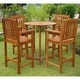 preview thumbnail 1 of 1, Royal Tahiti 5-Piece Balau Hardwood Patio Bar-Height Dining Set