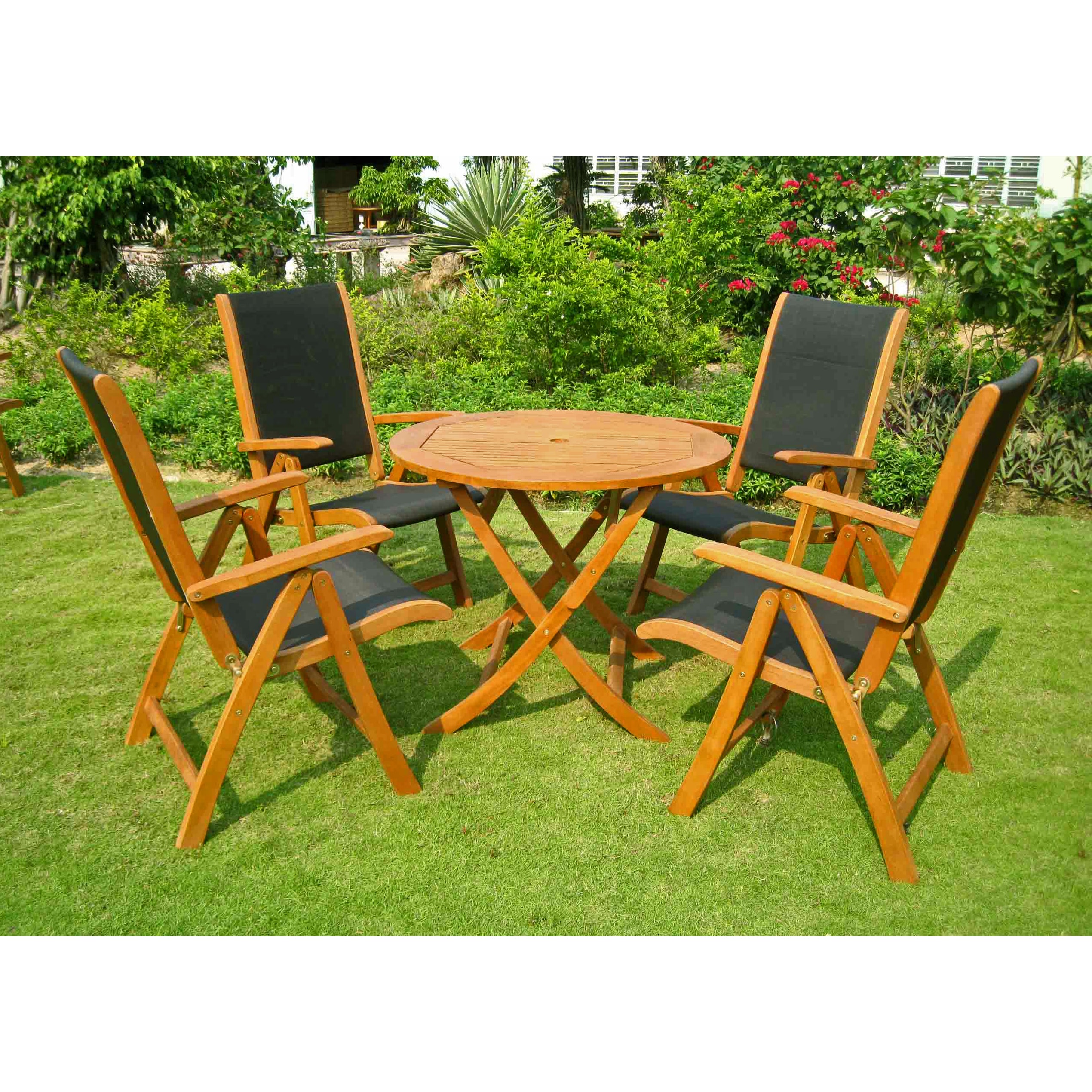 5 piece folding patio set hot sale