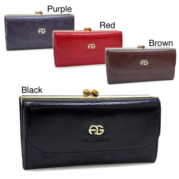 Shop Anais Gvani Women&#39;s Genuine Italian Leather Tri-fold Wallet - Free Shipping Today ...