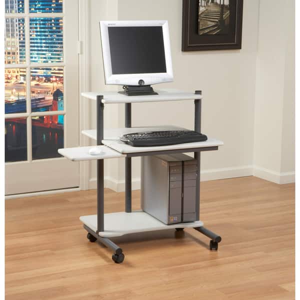 Studio Designs 24 inch Pewter/ Gray Computer Workstation Desk - Bed ...