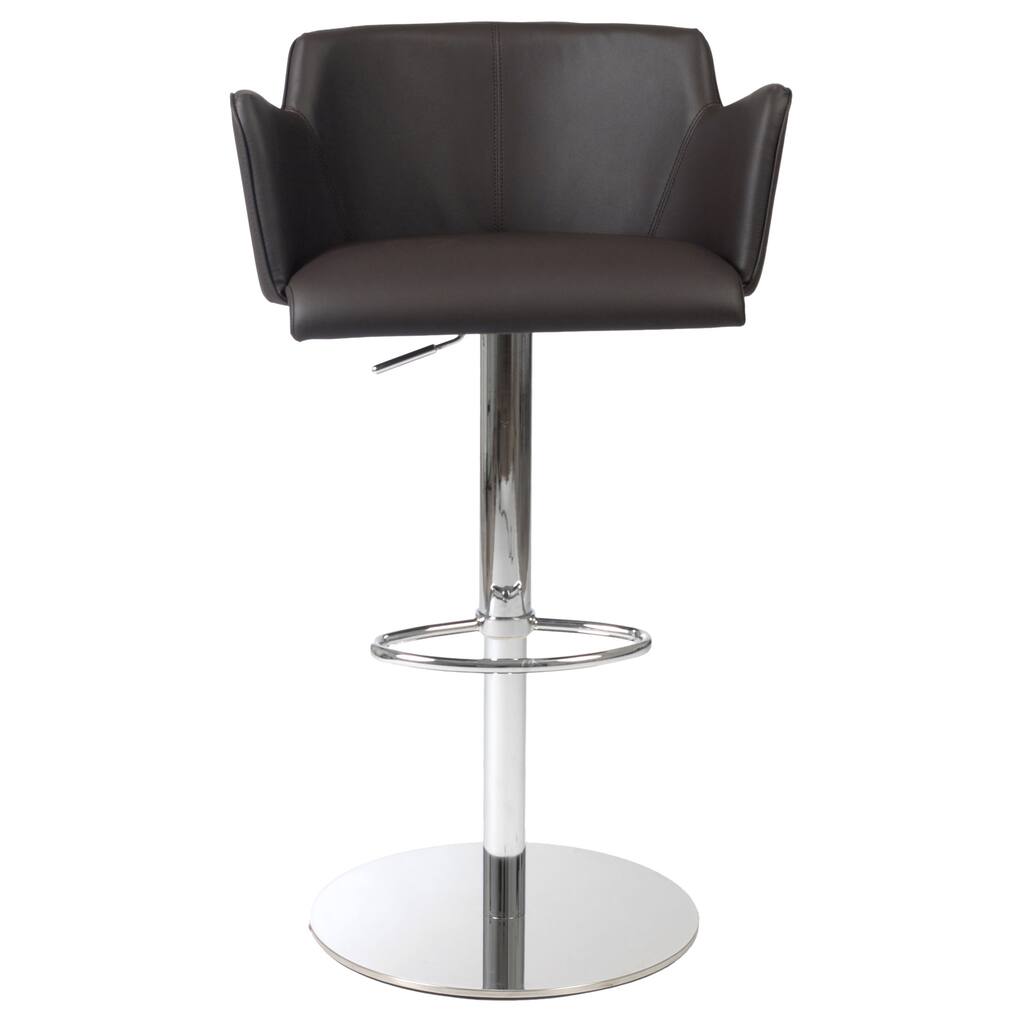 Sunny 21.5-30-inch Adjustbable Bar/ Counter Stool, Brown Leatherette/ Chrome