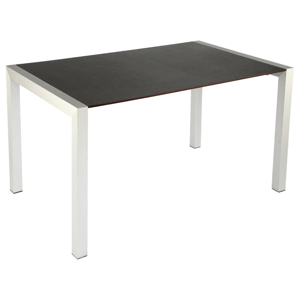 American Oak Veneered Devon Table - Wenge/Aluminum