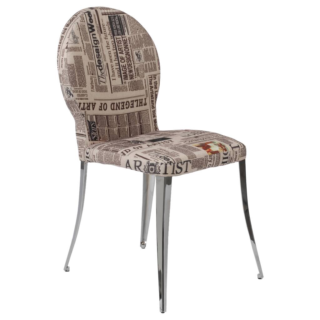 Farid News Fabric Dining Chairs (Set of 2)