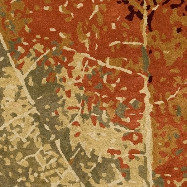 Momeni Impressions Hand-Tufted NZ Wool Rug (8' X 8' Round) - 8' x 8' Round - 8' x 8' Round - Leaf - Round