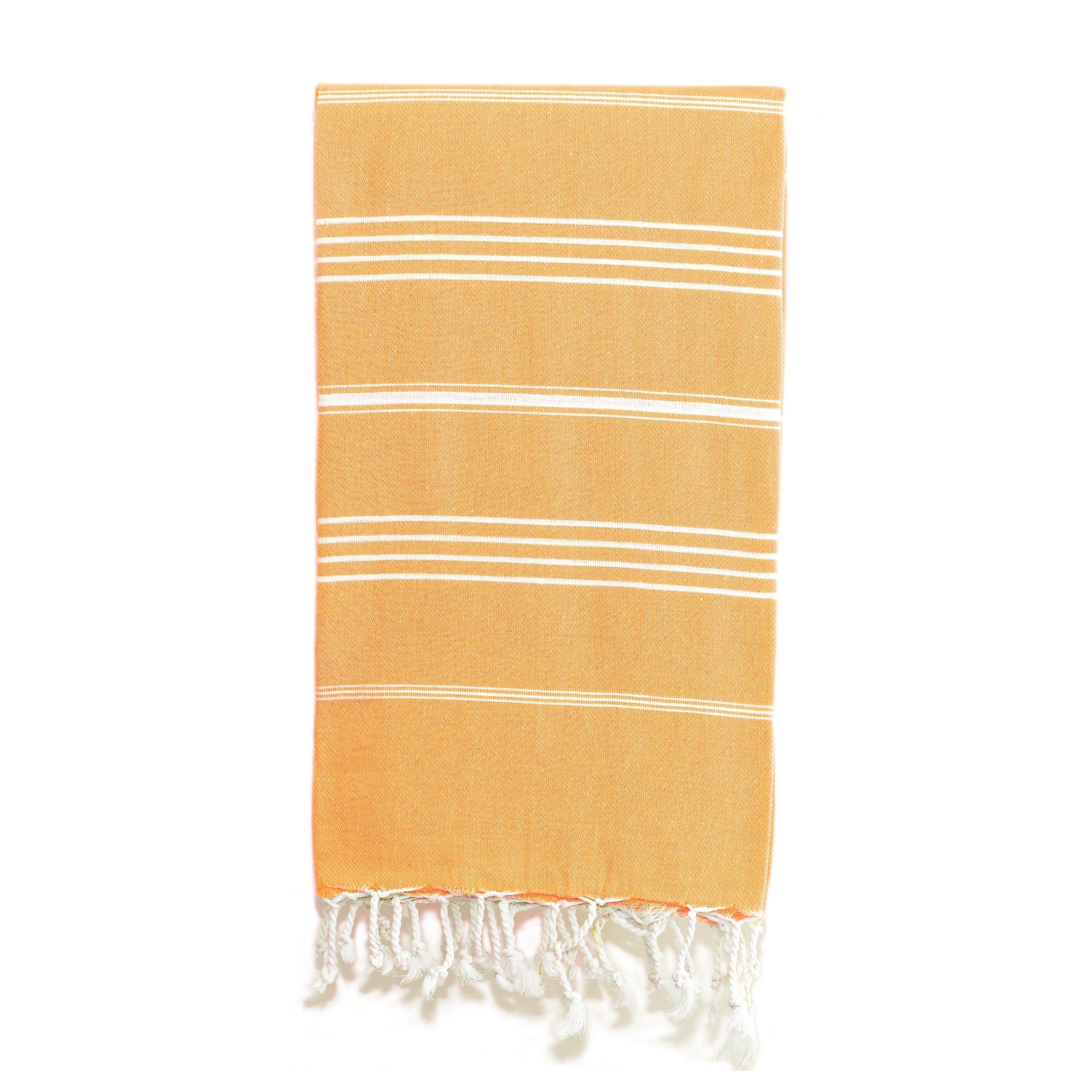 orange and white beach towels