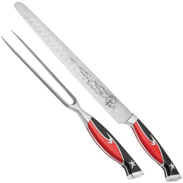 Shop Guy Fieri 3 Piece Knuckle Sandwich Carving Knife Teak Cutting Board Set Overstock 7157745