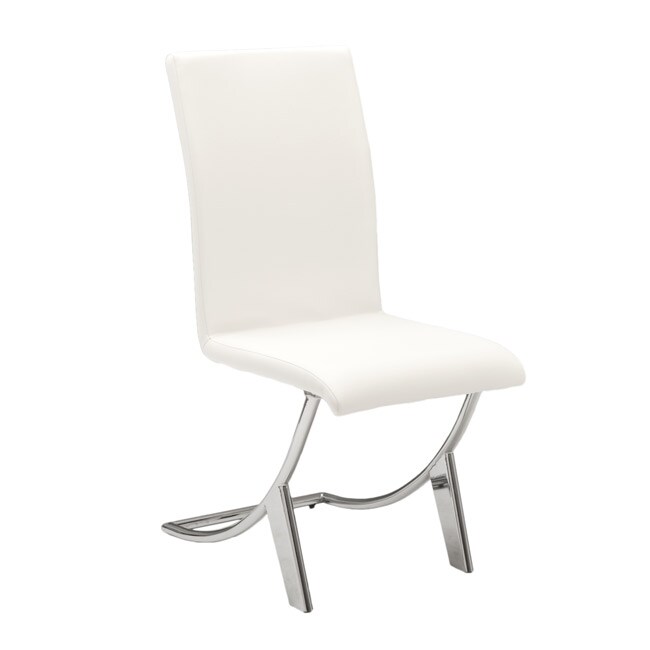Cordelia White/ Chrome Modern Dining Chair (set Of 4)