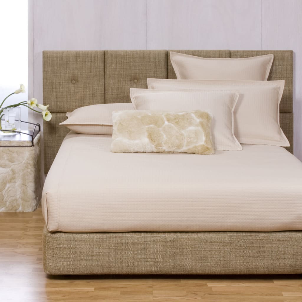 King-size Stone Platform Bed and Tiled Headboard Kit