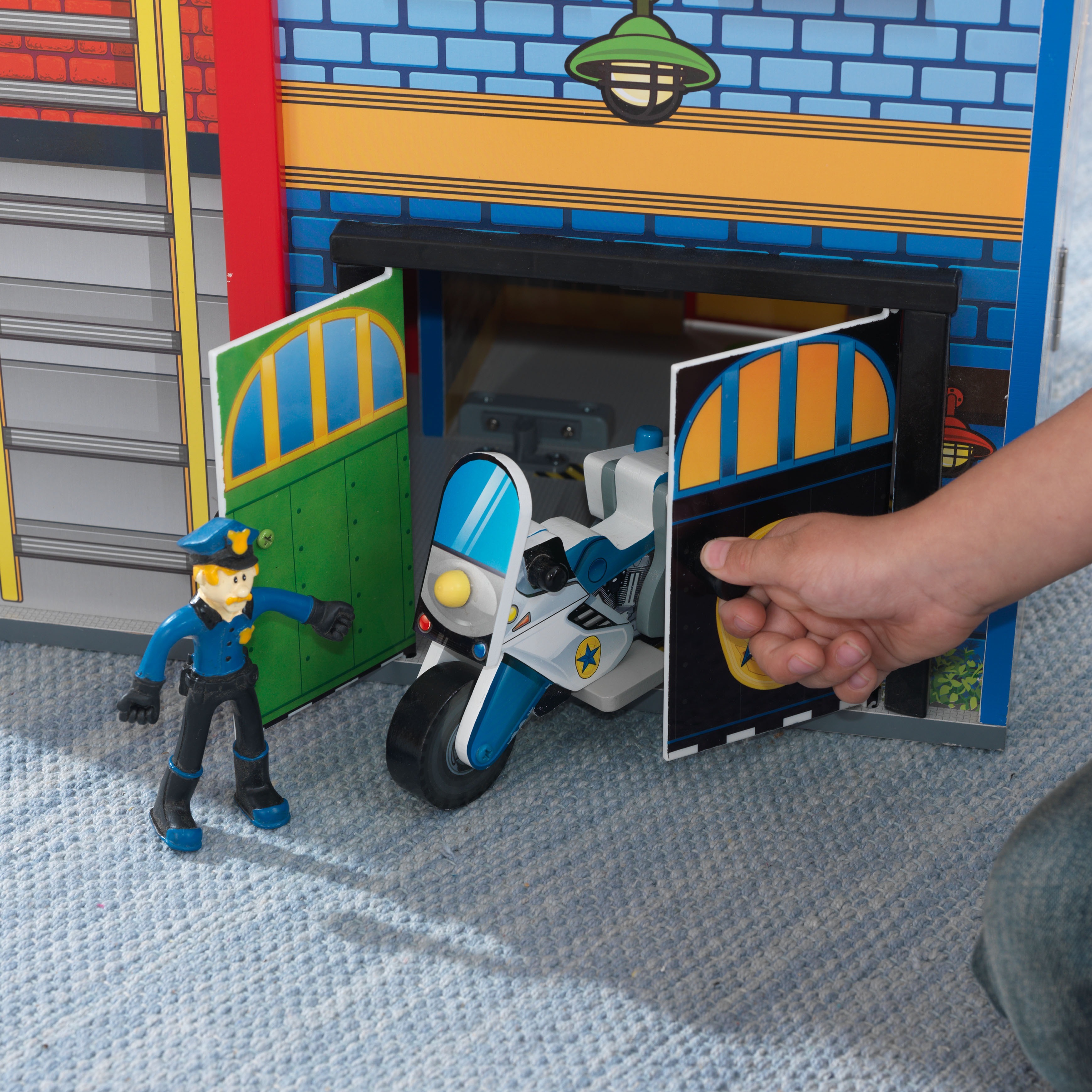 kidkraft police and fire station playset