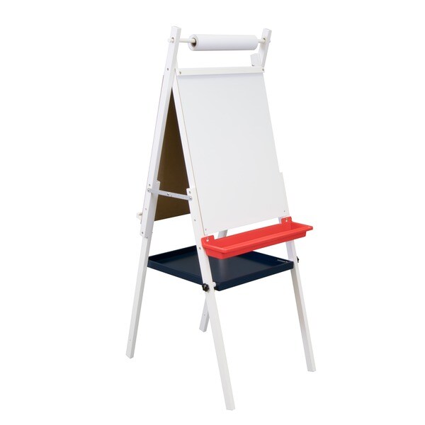 Studio Designs Kids White Foldable Dual sided Easel With Storage Tray