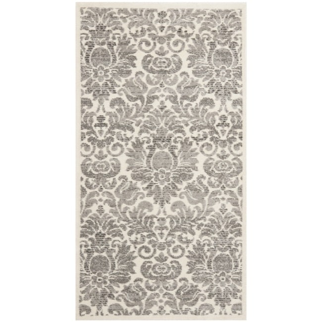 Porcello Damask Ivory/ Grey Rug (27 X 5)