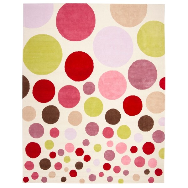 Safavieh Handmade Children's Bubbles Ivory/ Pink Area Rug - 8' x 10'