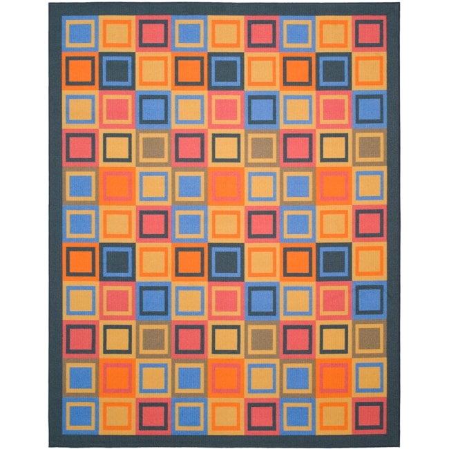 Metropolis Blocks Blue Rug (8 X 10)