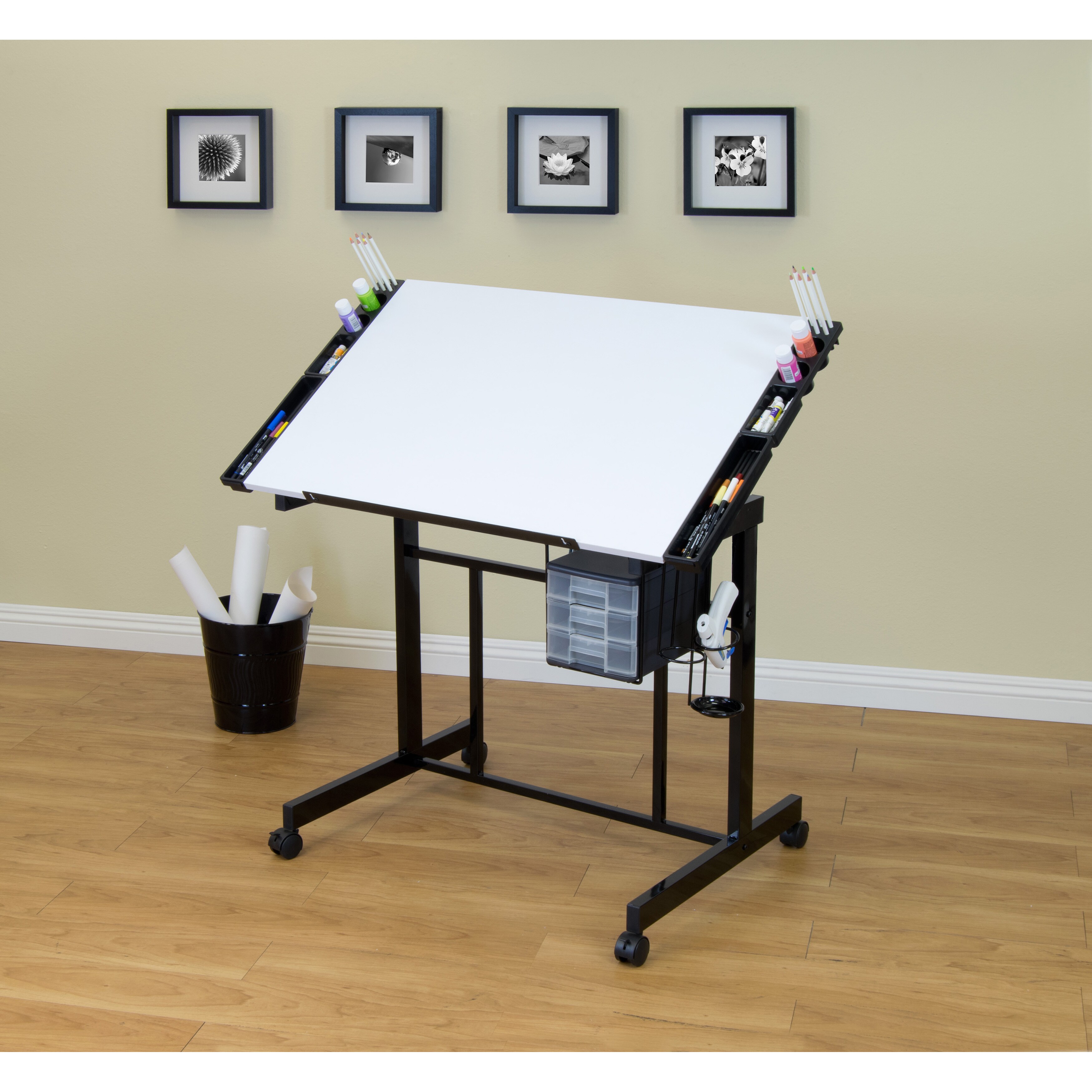 Shop Black Friday Deals On Studio Designs Deluxe Drafting And Hobby Craft Station Table Overstock 7179719 Black