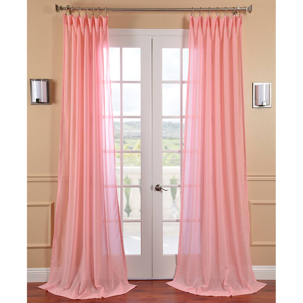 Exclusive Fabrics Blossom Faux Linen Sheer Curtain (1 Panel)