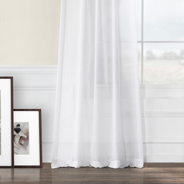 New Productfaux Linen Voile Curtain Solid Color Sheer Curtains