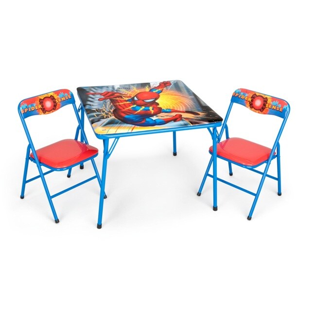 childrens spiderman table and chairs