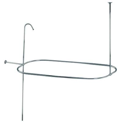 Kingston Brass Shower Curtain Rod/ Shower Riser Set