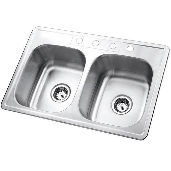 Kingston Brass Self-Rimming Double-Bowl Topmount Kitchen Sink