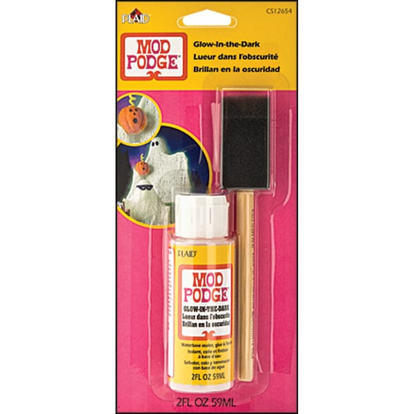 Mod Podge Glow In The Dark W Foam Brush 4 Ounces Carded ae99e227 6fff