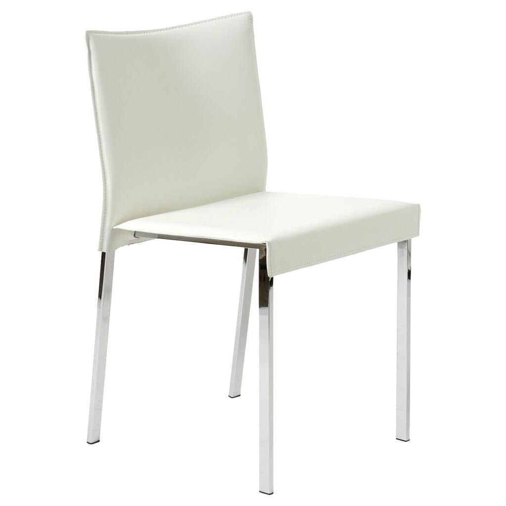 Euro Style Riley Leather Chair (Set of 2)