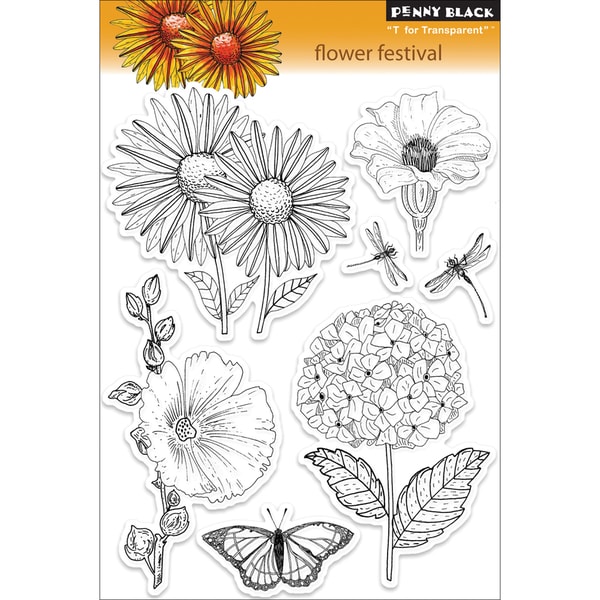 Penny Black Flower Festival Clear Stamps
