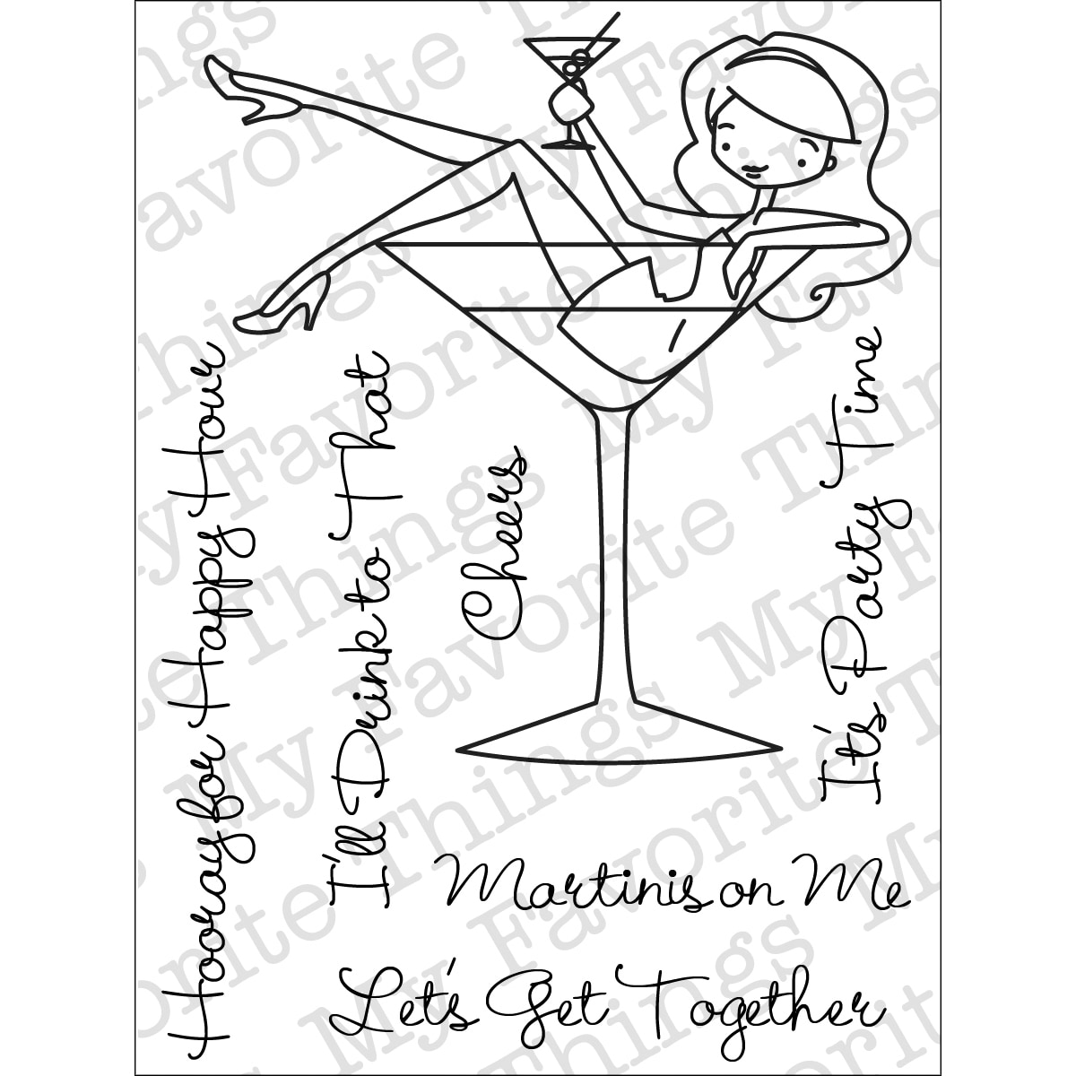 My Favorite Things A La Modes Clear Stamps  martinis On Me