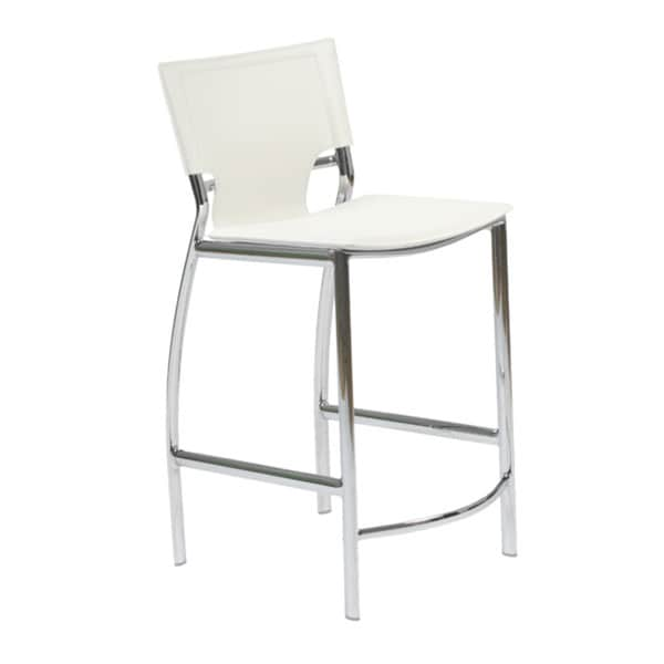 Euro Style White Counter Chair (Set of Two)