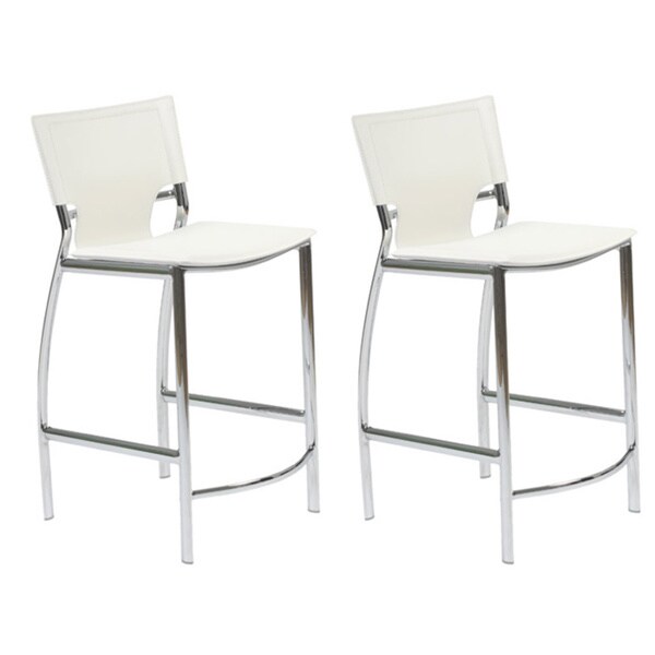 Euro Style White Counter Chair (Set of Two)   14668849  