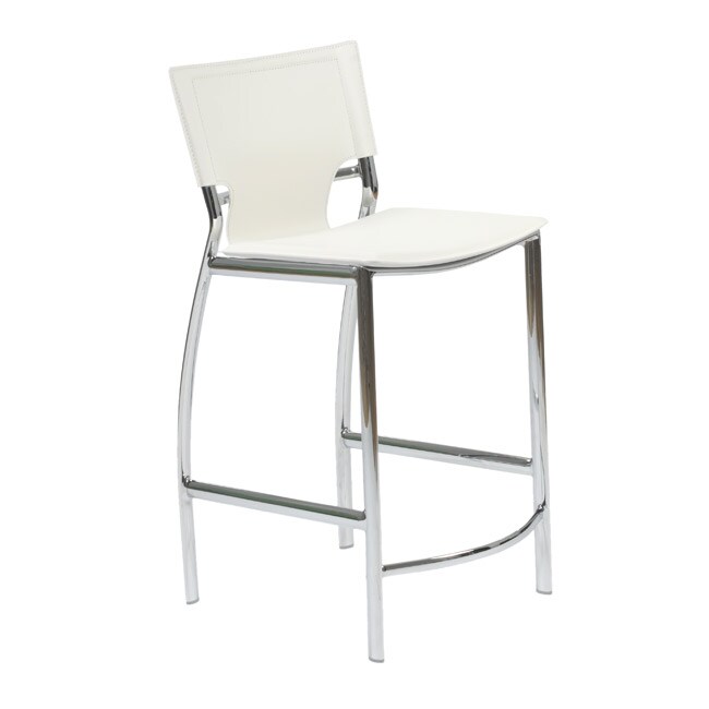 Euro Style White Counter Chair (set Of Two)