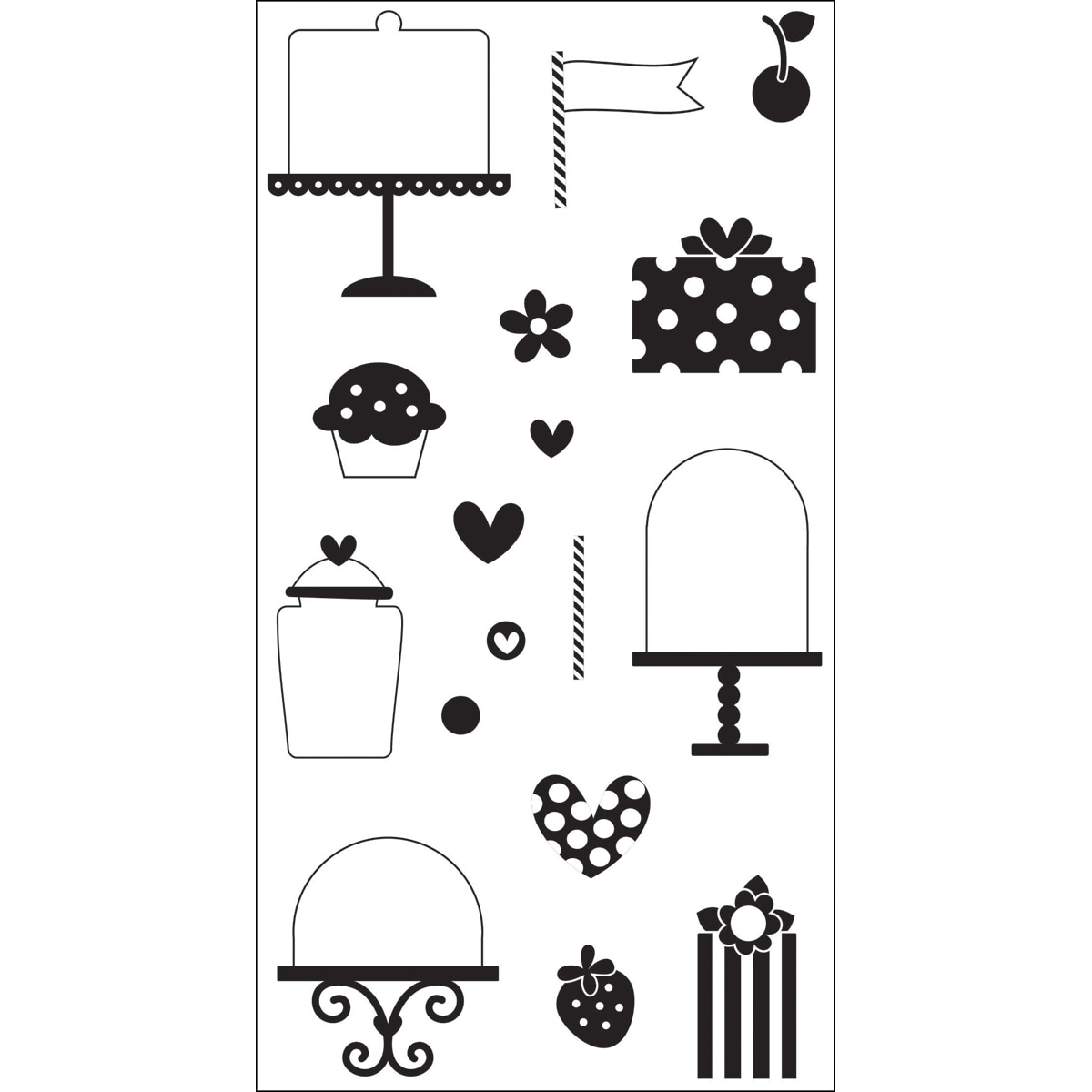 Doodlebug Clear Stamp 4x9 sweetcakes