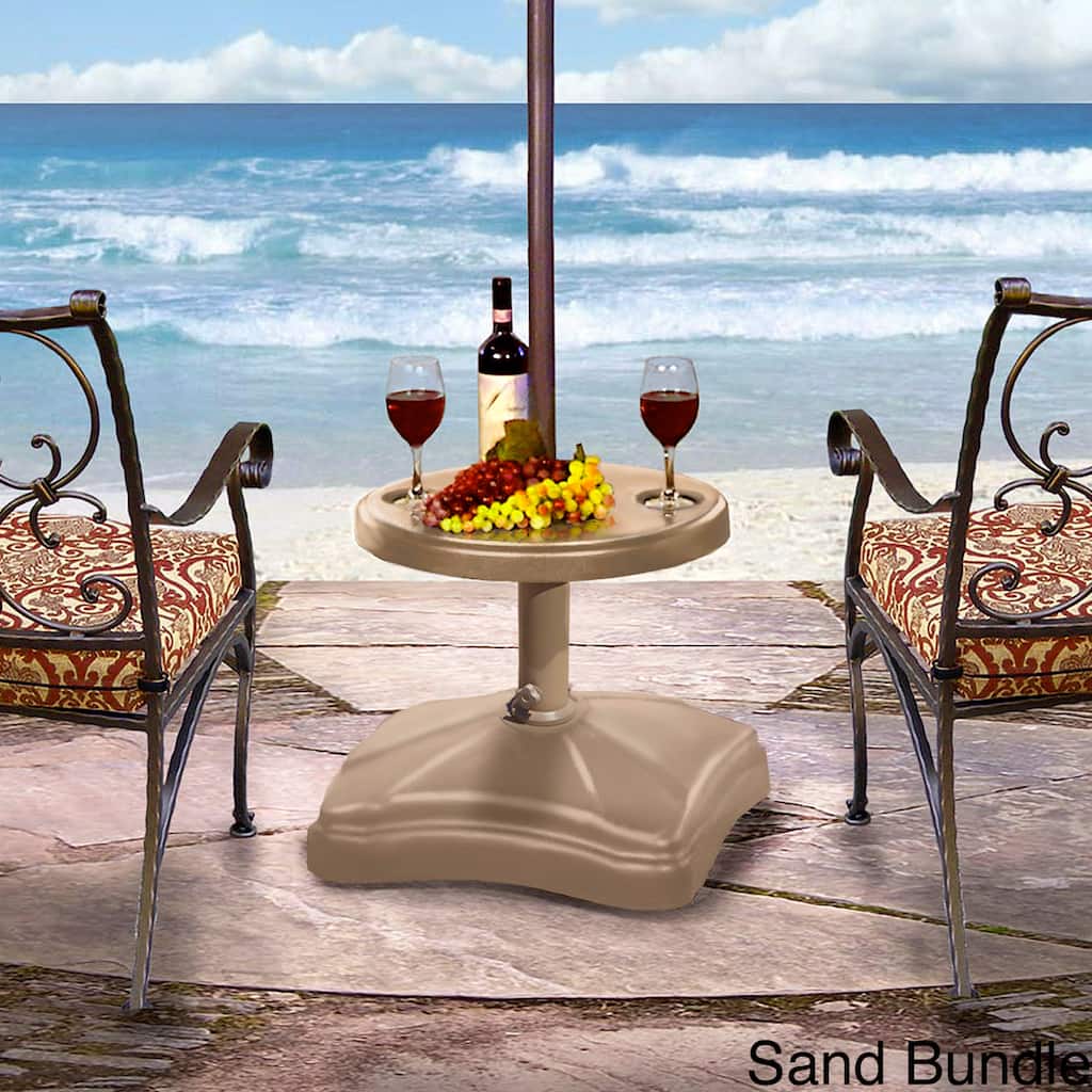 Shademobile Rolling Umbrella Base with Table Shelf