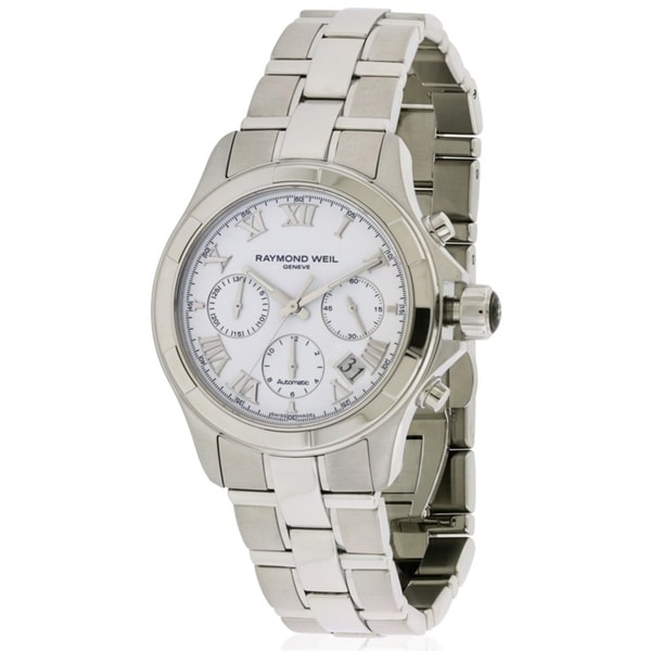 Shop Raymond Weil Men's 'Parsifal' Automatic Chronograph Steel Watch ...