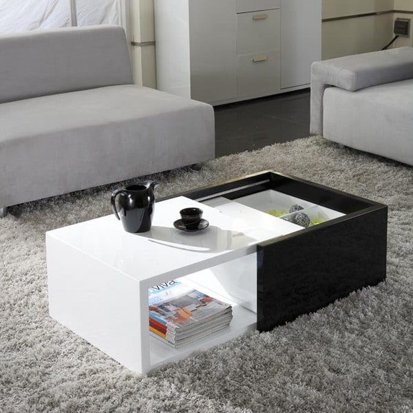 Matrix Karla High gloss Hide away Storage Coffee Table Matrix Coffee, Sofa & End Tables