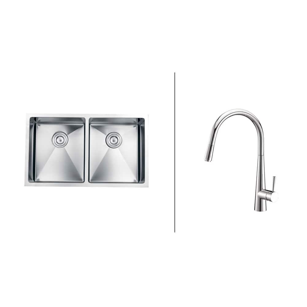 Ruvati Stainless Steel Kitchen Sink/ Polished Chrome Faucet Set