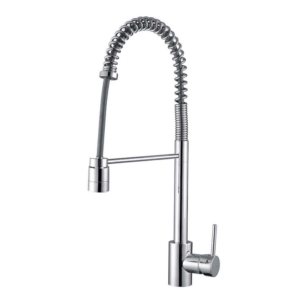 Ruvati RVF1210CH Polished Chrome Commercial Style Pullout Spray Kitchen Faucet