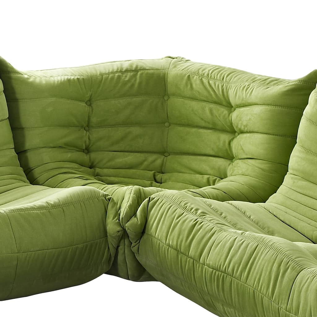 Waverunner Modular Green Sectional Corner