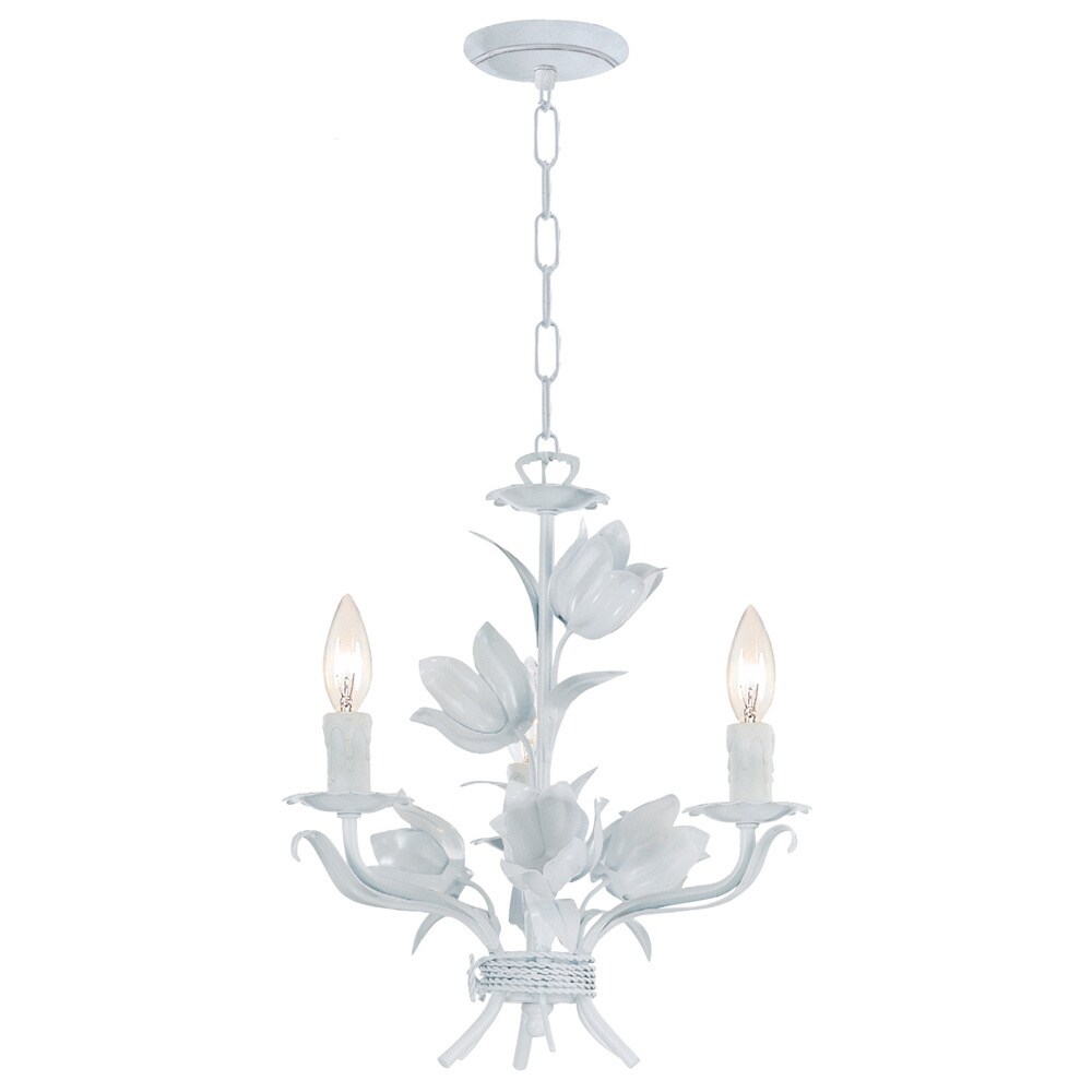 Crystorama Southport Collection 3-light Wet White Chandelier - Chandeliers For Bedrooms by Overstock.com