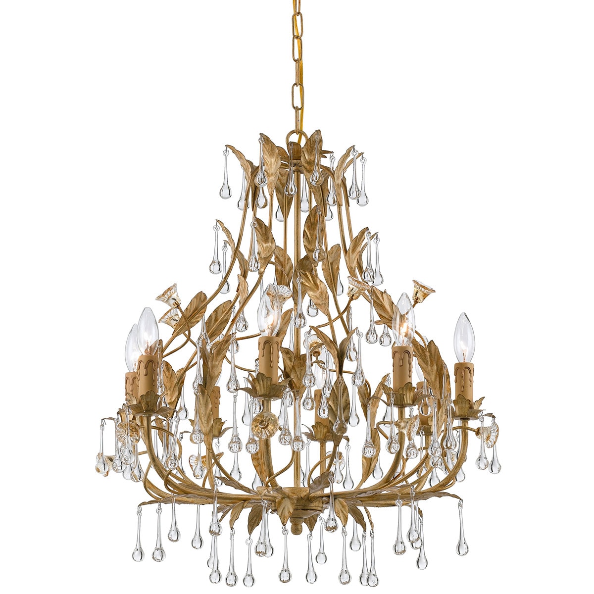 Athena 8 light Champagne Chandelier