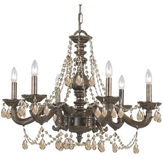 Crystorama Sutton Collection 6-light Venetian Bronze Chandelier