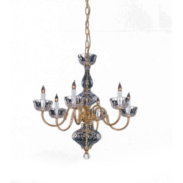 Crystorama Colonial Collection 6-light Polished Brass Chandelier