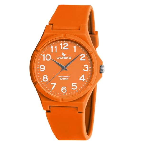 Laurens Kids' Italian Design Orange Rubber Strap Analog Watch Free Shipping On Orders Over 45