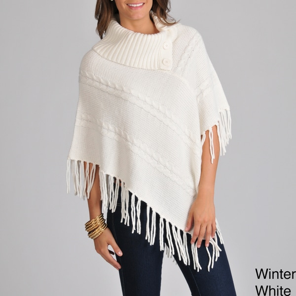 Focus 2000 Women's Fringe Hem Sweater Poncho Free Shipping On Orders Over 45