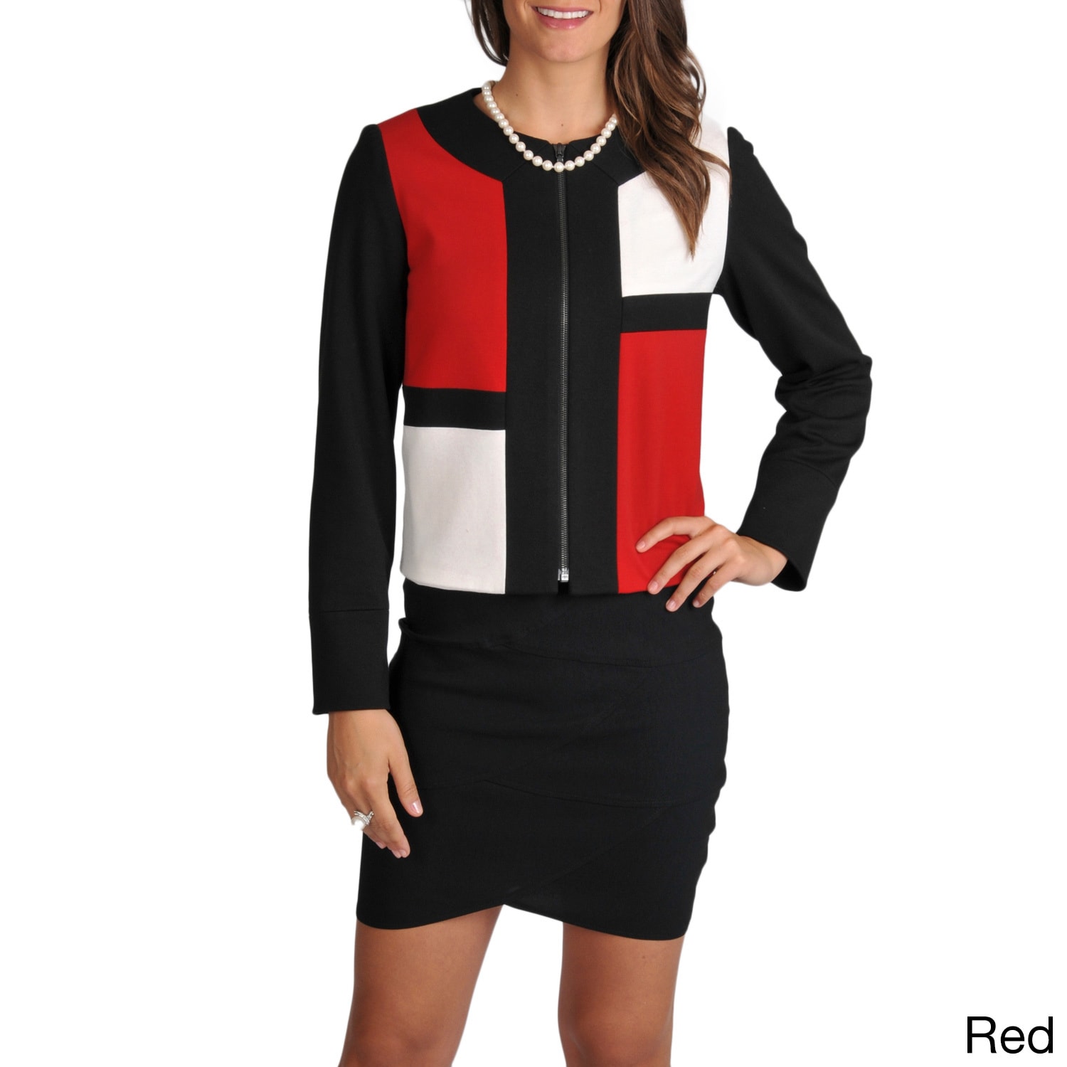 Focus 2000 Womens Ponte Colorblock Jacket