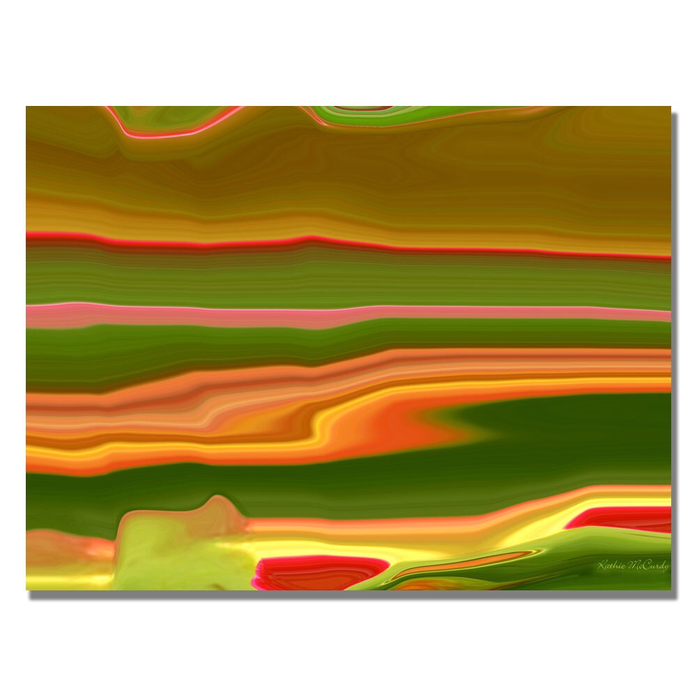 Kathie McCurdy Neon Cactus Liquid Stripes Canvas Art   14671771