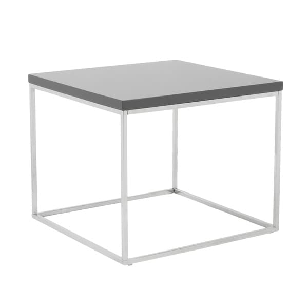 Euro Style Teresa Grey Lacquer Side Table Free Shipping Euro Style Teresa Grey Lacquer Side Table Free Shipping Today 7183817