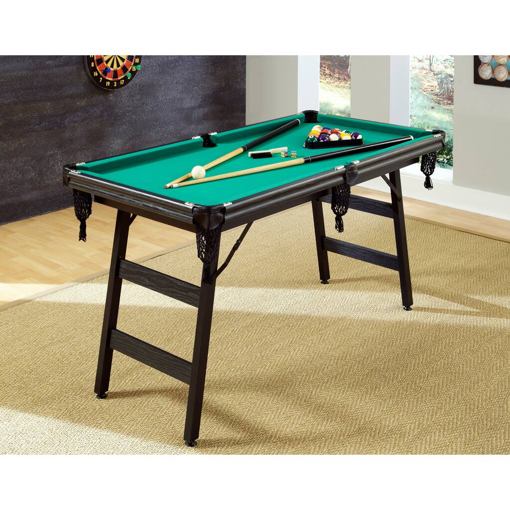 The Hot Shot' 5-foot Pool Table by Home Styles - Black/Green