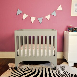 Shop Babyletto 'Grayson' Grey Mini Crib with Pad ...